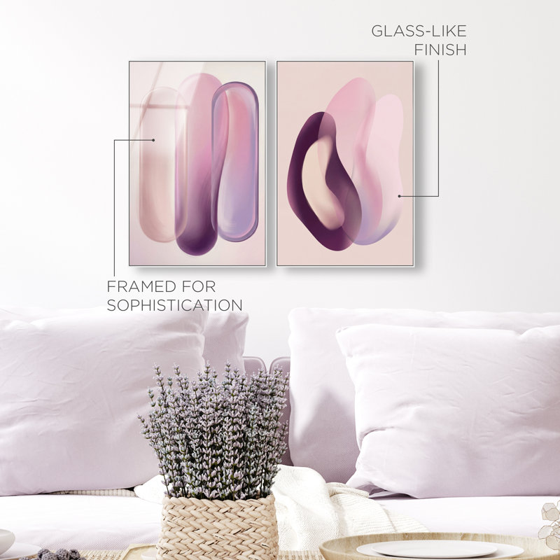 Berry Love Set Set by Oliver Gal, 32"H x 22"W, White Floater Frame