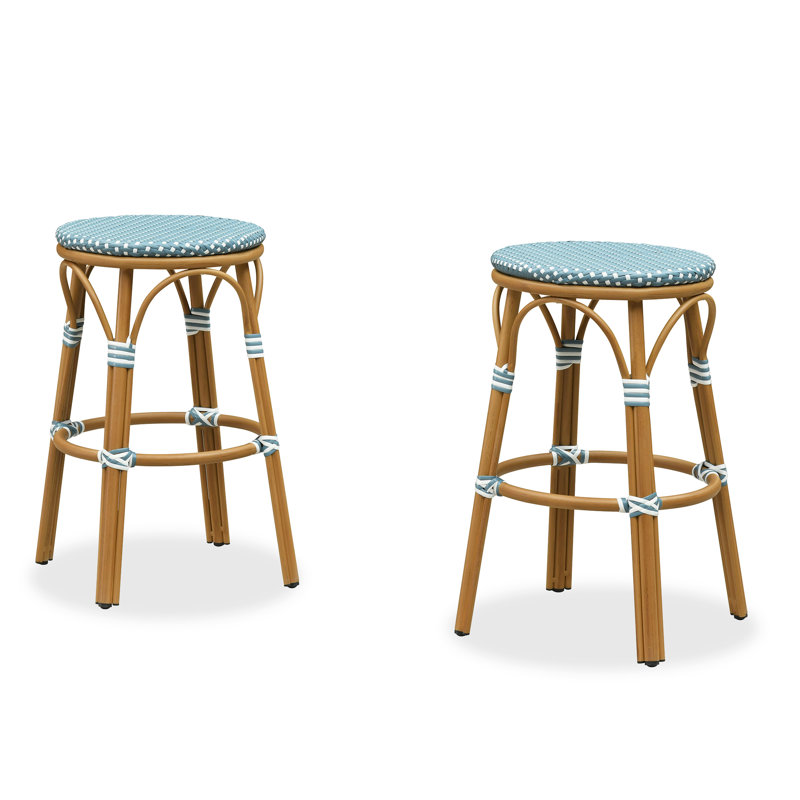 Ensemble de 2 tabourets de bar et tabourets de bar, Soft Blue, 28.94"