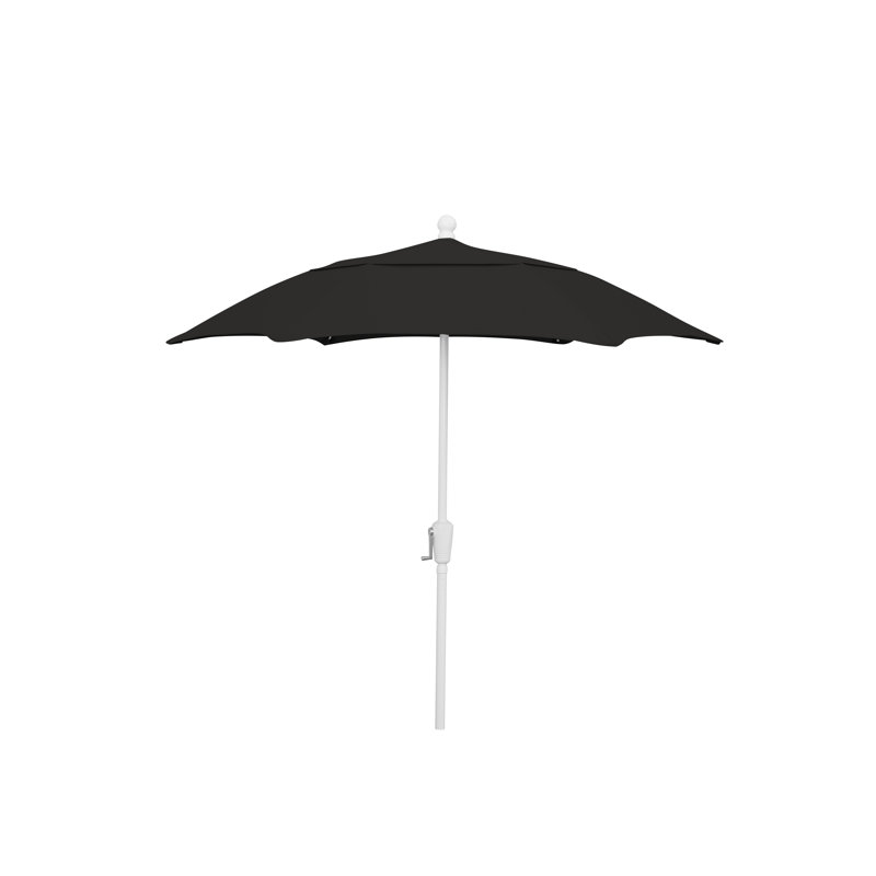 Parasol de marché 7,5 pi Home Patio, Noir, Blanc