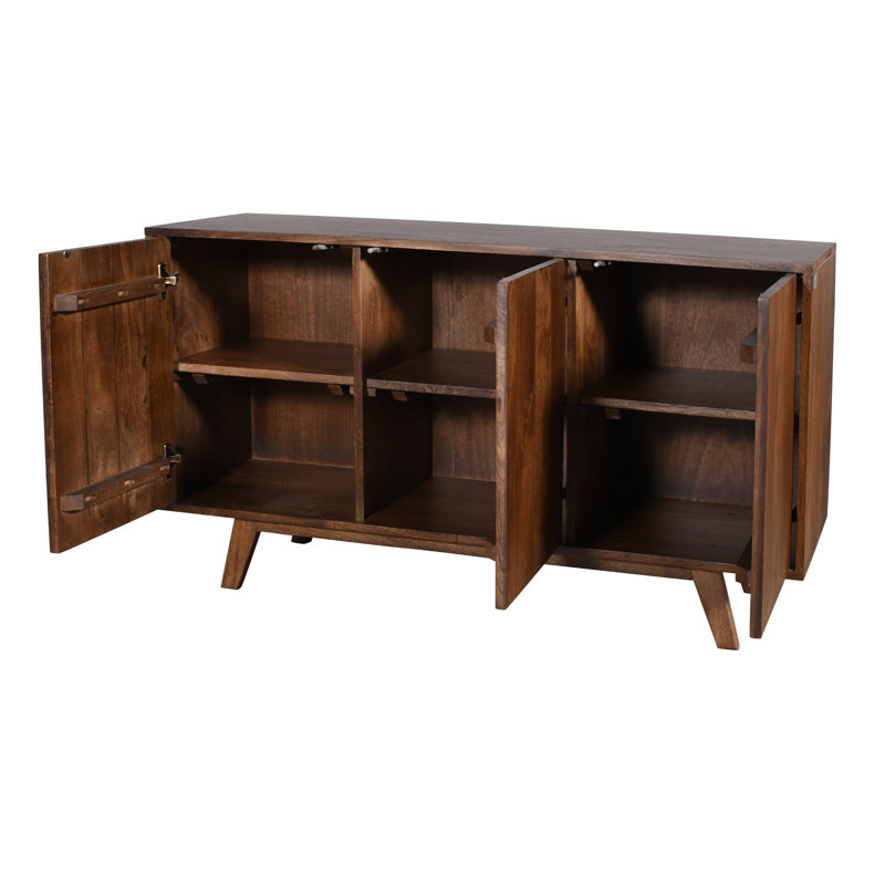 Crowell 120cm Solid Wood Sideboard, Walnut
