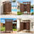 6.87ft H X 3.3ft W Outside Shower Enclosure Kit With Door, Brown Outdoor Shower Kit For Pool Shower, Outdoor Changing Room, Beach Shower