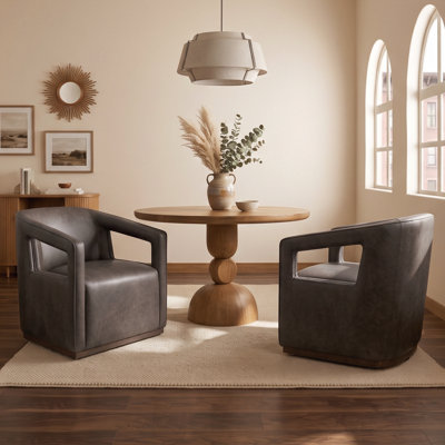 Chaise d'appoint pivotante rembourrée