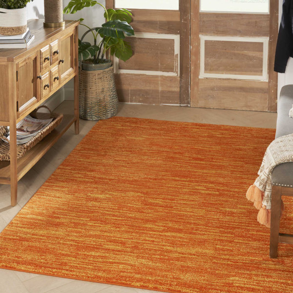 Trent Austin Design® Mullican Sandy Solid Sunburst Orange Easy Care ...