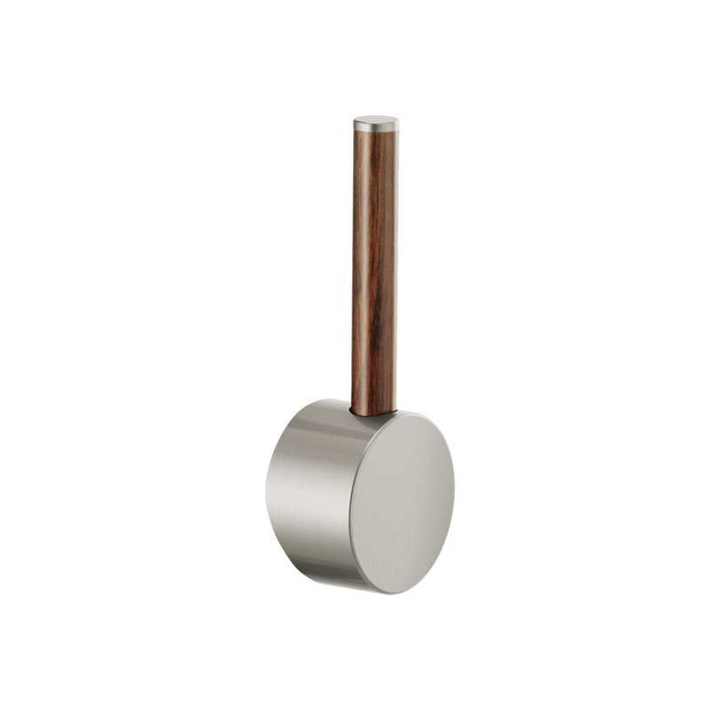 Odin® Pull-Down Faucet with Arc Spout, Stainless, Wood Lever