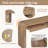 Floret 54.3" Fluted Design Console Table With Curved Edge-1271794867
