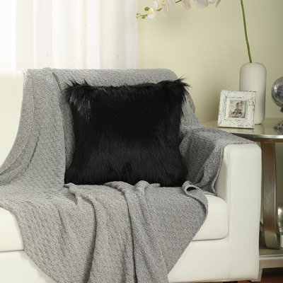 Flafia Faux Fur Throw Pillow Covers