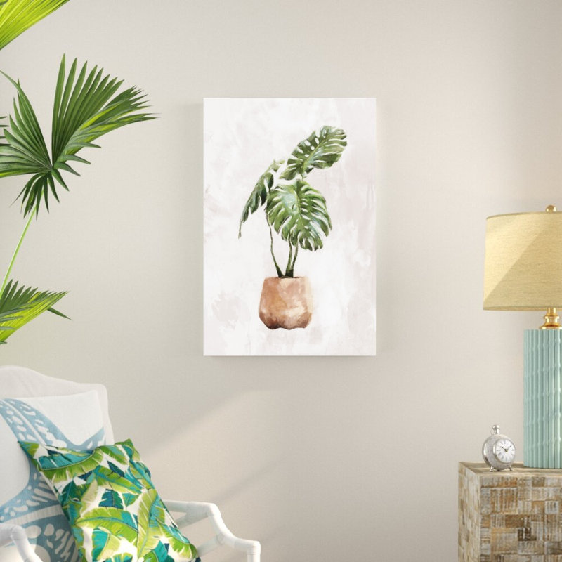 «Monstera Plant In Clay Pot - Print», H 36 po x l 24 po