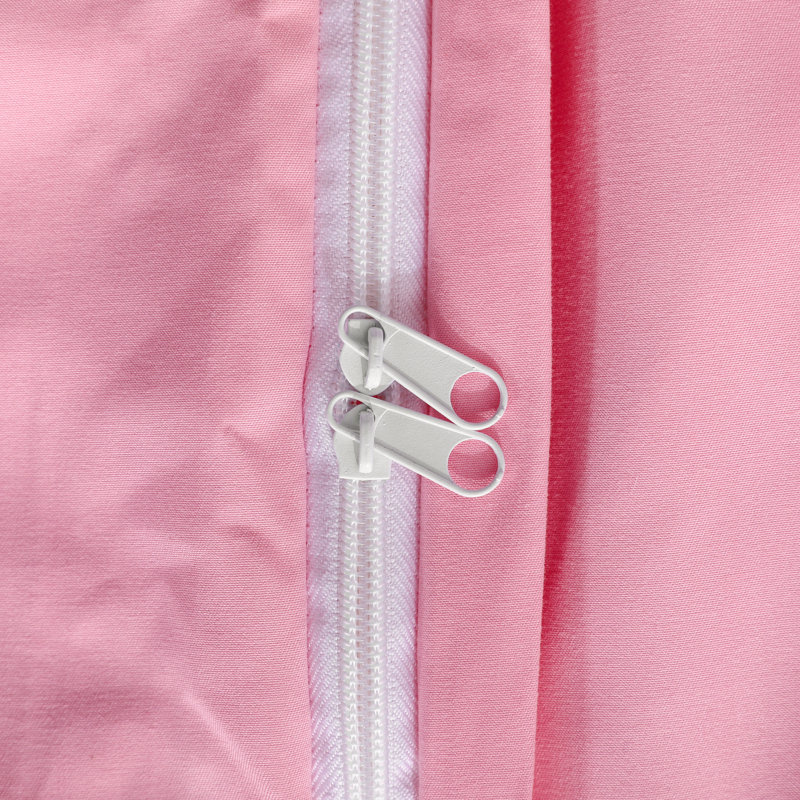  Duvet Cover Set, Pink, Queen Duvet Cover + 2 Standard Shams