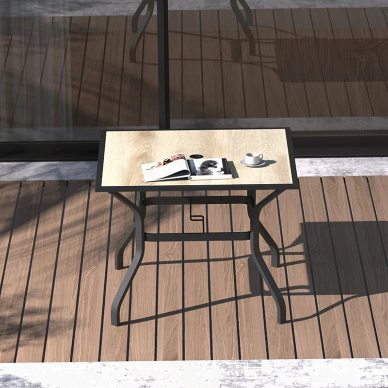 Table de salle à manger d'extérieur pour terrasse en métal