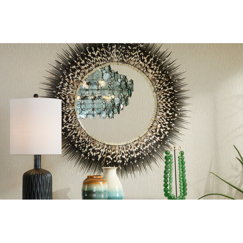 Series Geometric Metallic Wallpaper Roll, Oyster
