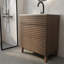 Meuble-lavabo brun 30 po avec portes à persiennes et lavabo