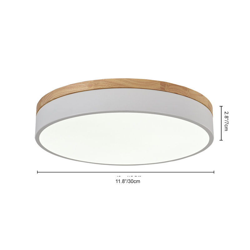 Nordic Dimmable LED Round Flush Mount Ceiling Light 