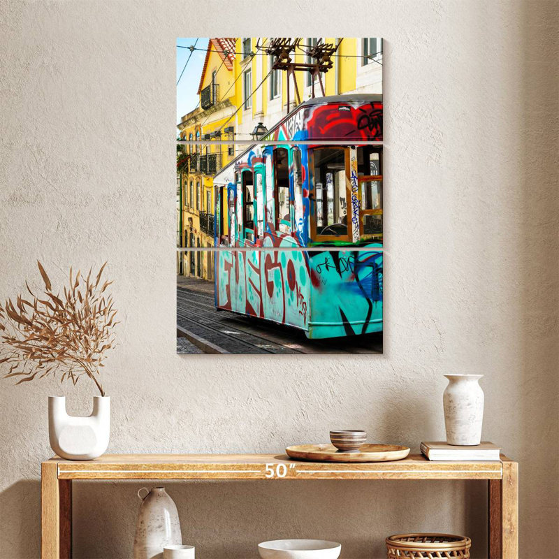 Mehar Graffiti Tramway Lisbon, 38" H x 24" W