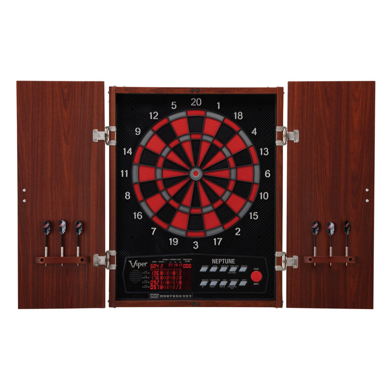 Viper Neptune Electronic Dartboard, Viper Dart Laser Line, And Viper 2BA Tufflex Tips III- Black 50Ct. Box
