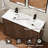 Sharee 48" Wood Bathroom Vanity Set With Double Sink Top, Faucet And Drain-8595117