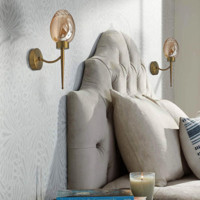 Aletris Glass LED Armed Sconce