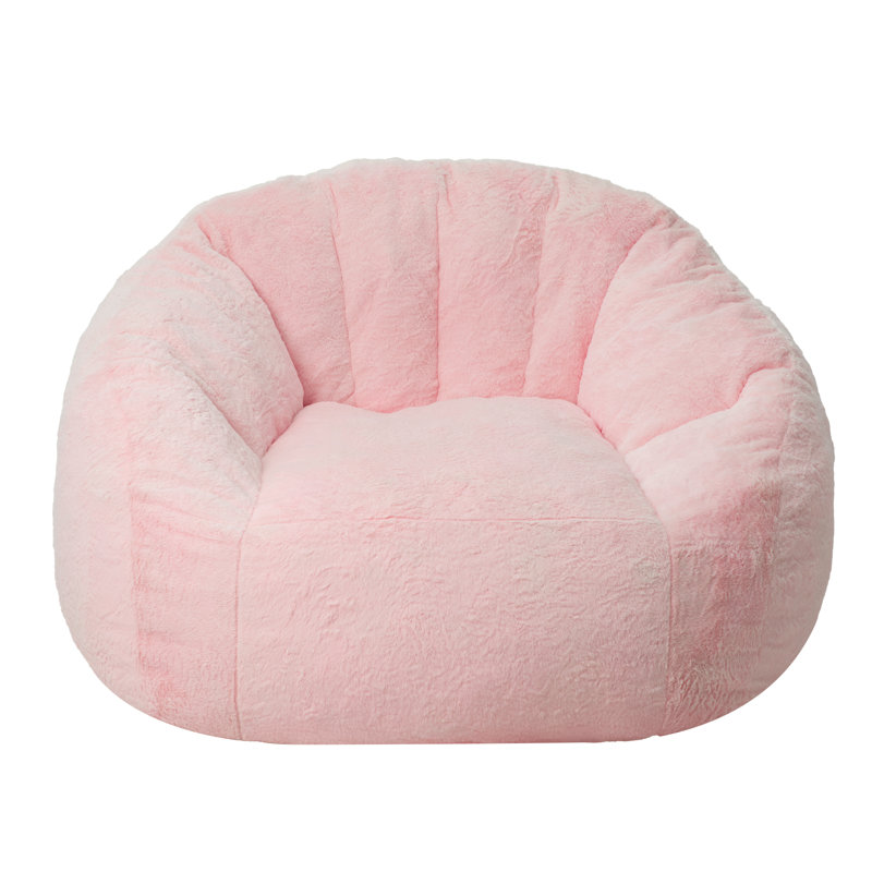 Fauteuil à billes en fausse fourrure en forme de coquillage, canapé à billes coquillage pour salon et chambre à coucher
