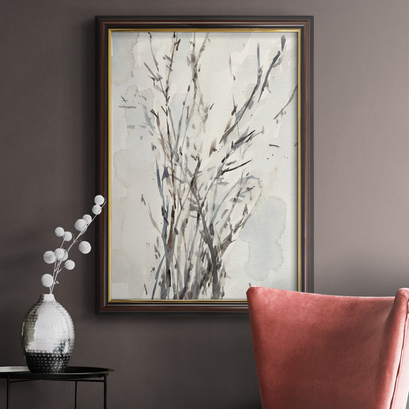 Watercolor Branches I, toile encadrée de qualité supérieure - prête à être accrochée, H 20 po x l 16 po x P 2,5 po