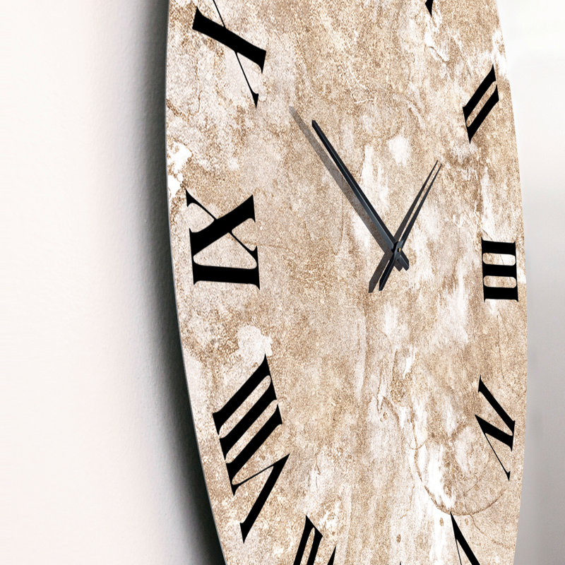 Marble and Gold Abstract - Modern Wall Clock, Large