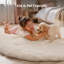 Tapis rond blanc