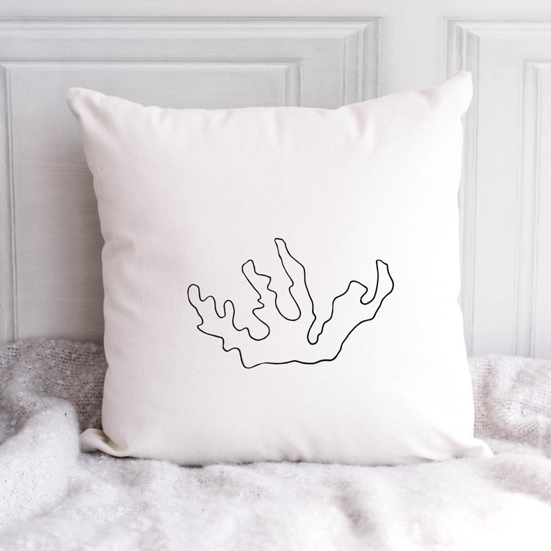 Nautical Sea Life_478 - Coussin décoratif en polyester, H 18 po x l 18 po