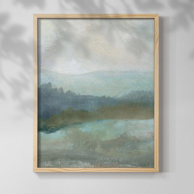 Azure Valley I, reproduction encadrée - bois massif
