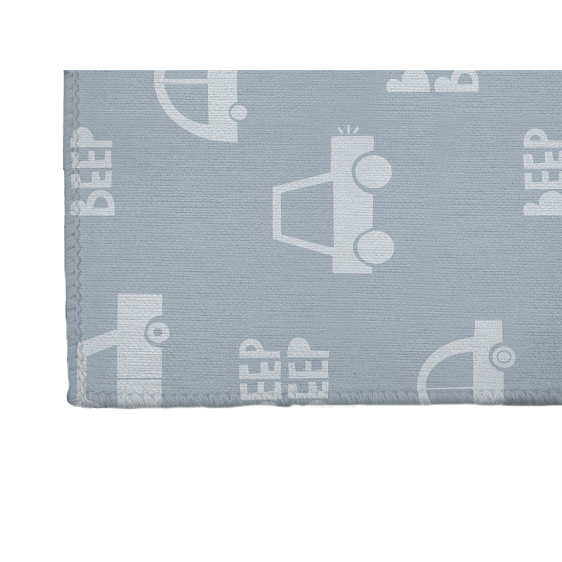 Beep Kids Play Mat, Pink/Ivory, Rectangle 2' x 3'