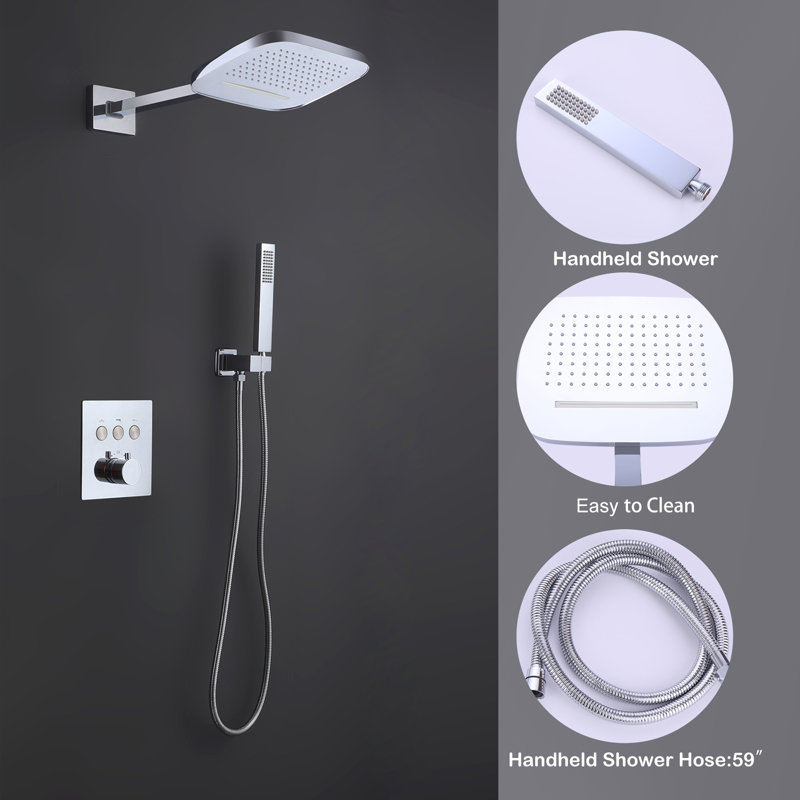 All-In-One Kit with Rough in-Valve, Polish Chrome