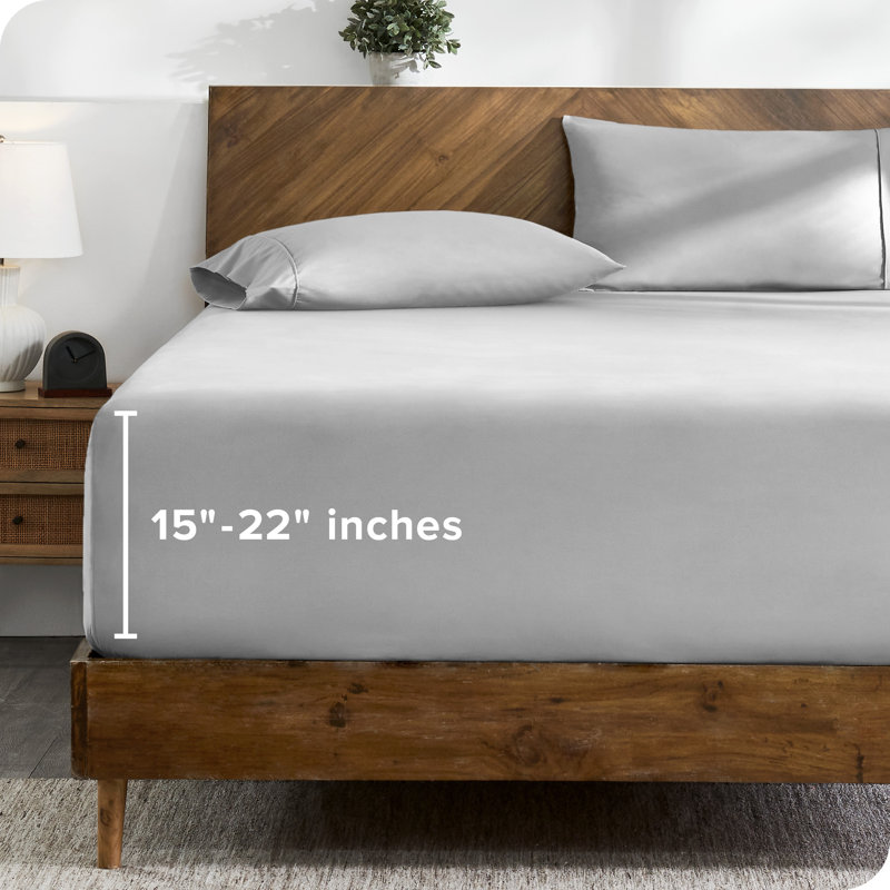 Extra Deep Microfiber Fitted Sheet, Twin XL Fitted Sheet, Cloud Gray