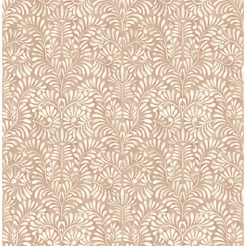 Floral Wallpaper Double Roll, Red