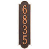 Richmond Personalized Vertical Estate 4-Line Wall Address Plaque