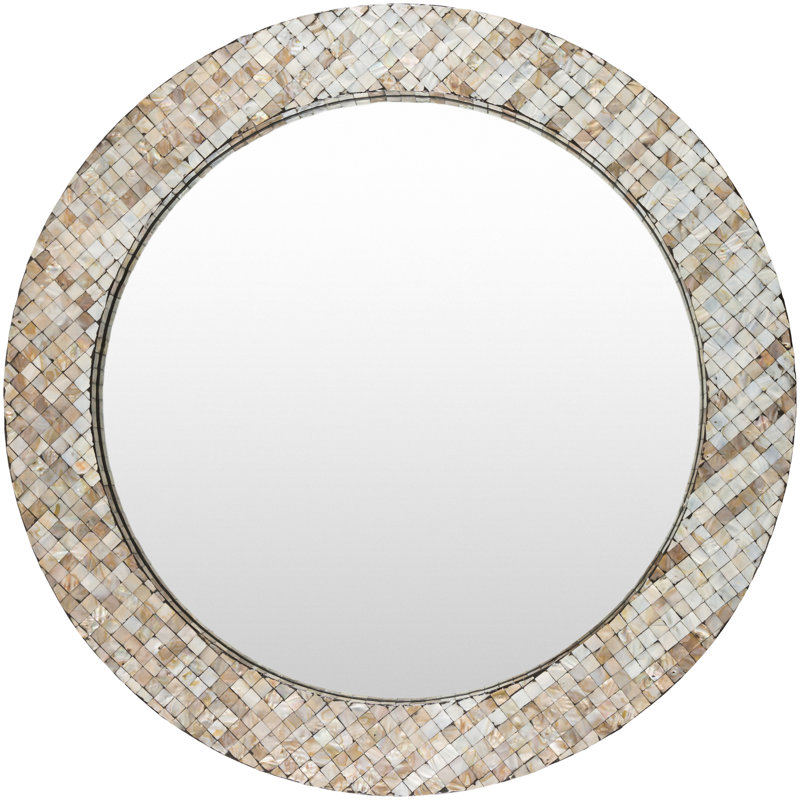 Conradine Wood Flat Wall Mirror