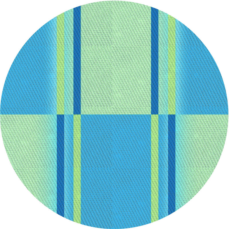 Tapis 100% à motif lavable à la machine 2976, Rond 5 pi