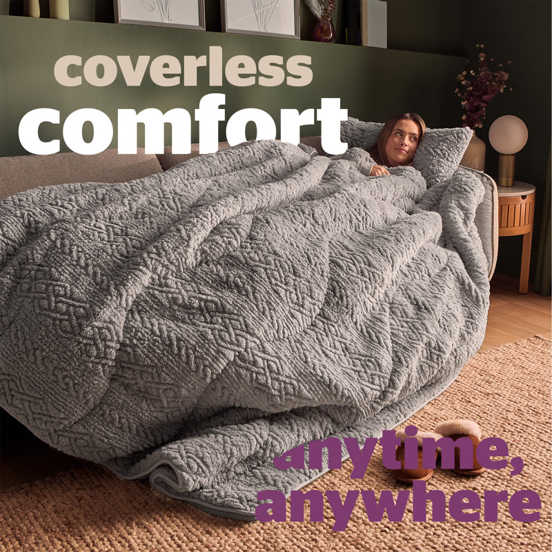 Silentnight Soft Teddy Coverless 10.5 Tog Duvet with Matching Pillowcase, Single Duvet Cover + 1 Standard Pillowcase