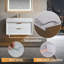 Meuble-lavabo mural moderne en bois massif 36 po avec comptoir en pierre et lumière DEL 36 po-962238263
