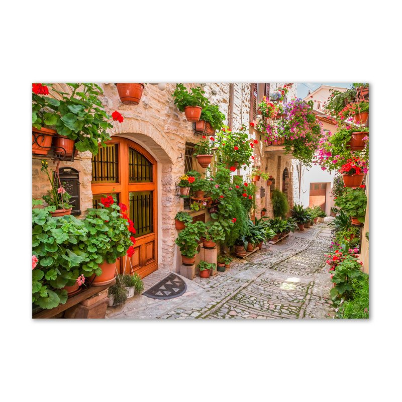 A Charming Street - Wrapped Canvas Print