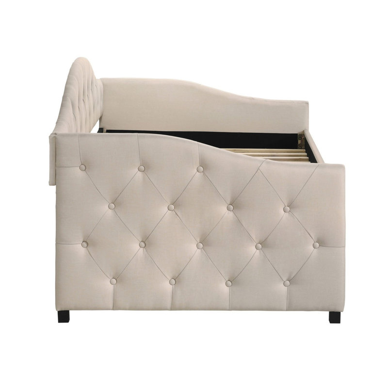 Lit de jour Modern Mosh avec couchette, dos de chameau, revêtement en tissu