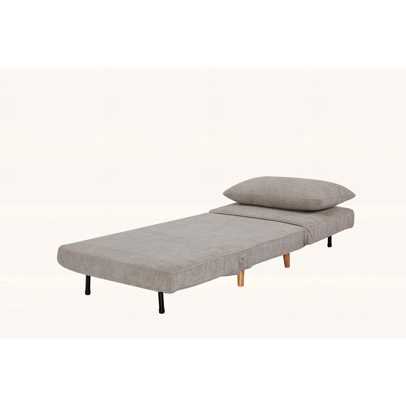 Chaise d'appoint 3 en 1 rembourrée pour les petits espaces et la multifonctionnalité, Gris