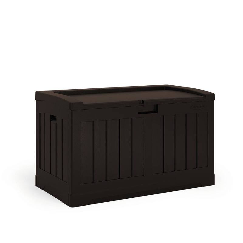 Java 50 Gallon Lockable Plastic Deck Box with Seat