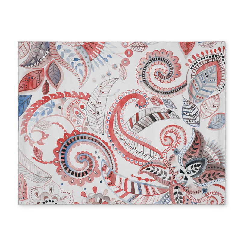 Paisley Pattern Blue Bedroom Placemat - Polyester Home Decor