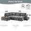 Canapé-lit modulaire en L en forme de L, canapé convertible en chenille à 6 places avec accoudoirs de charge et repose-pieds à double usage-1097008849