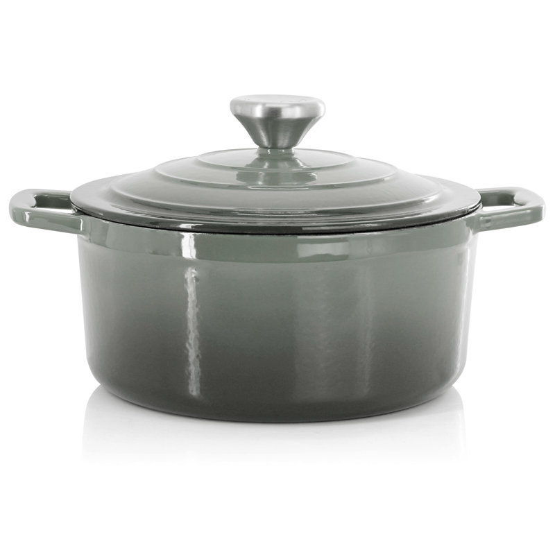 Casserole en fonte émaillée MegaChef, Gris