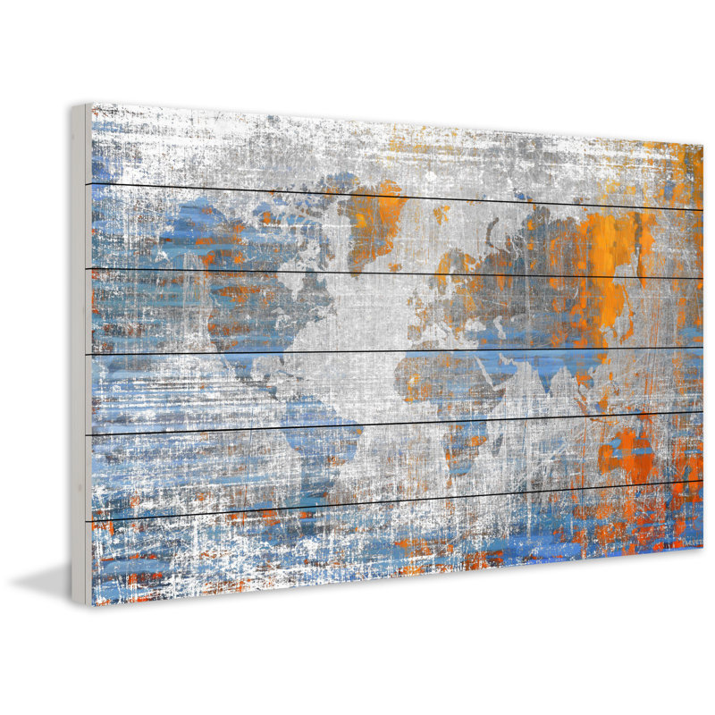 Océan Journey par Parvez Taj - peinture sur bois sans cadre, H 12 po x l 18 po x P 1,5 po