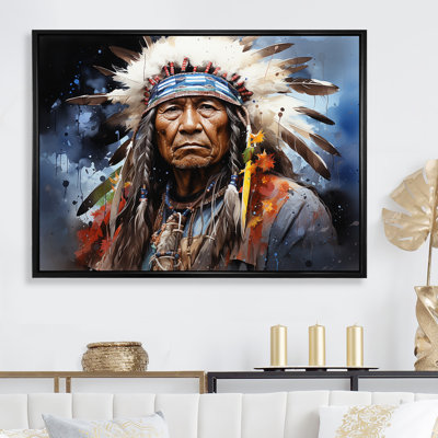 Native Apache Warrior I - Native American Art Wall Art