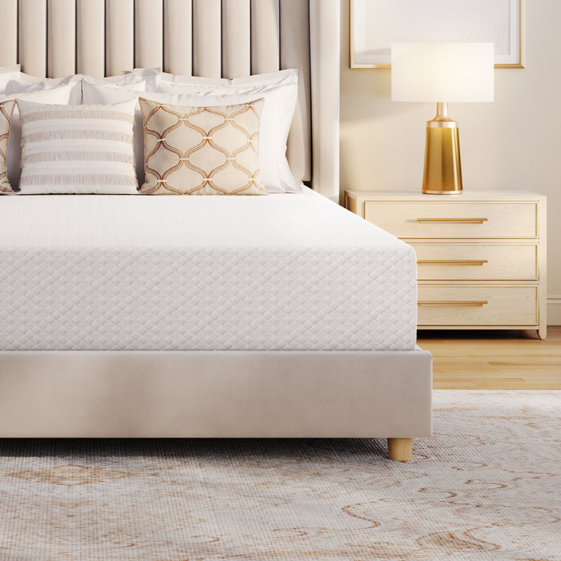 Multi-sized Medium Cooling Gel Memory Foam Mattress with Green Tea Scent, Queen, 10"