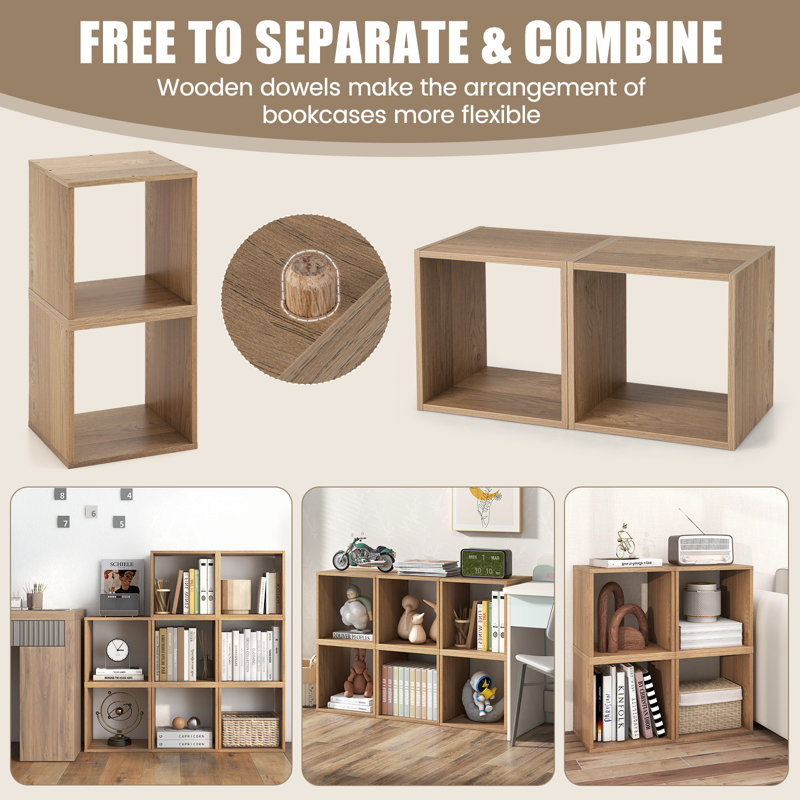 Myliyah 38cm H x 38cm W Standard Bookcase