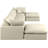 Hivay 160" Wide Faux Leather Reversible Modular Corner Sectional with Ottoman-87141468