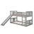 Bunk Bed With Slide And Ladder, Gray-514916512
