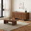 Ensemble de buffet 63 po Mid-Century noyer moderne et table basse rectangulaire 47 po