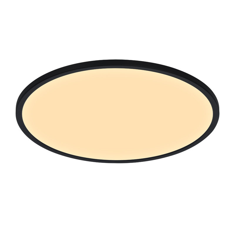 LED Flush Mount, 3.2cm H x 60cm W x 60cm D, Black